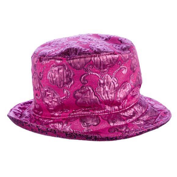 NWT GUCCI 'Love Parade' Lamé Jacquard Reversible Bucket Hat w/Tags - Picture 3 of 9